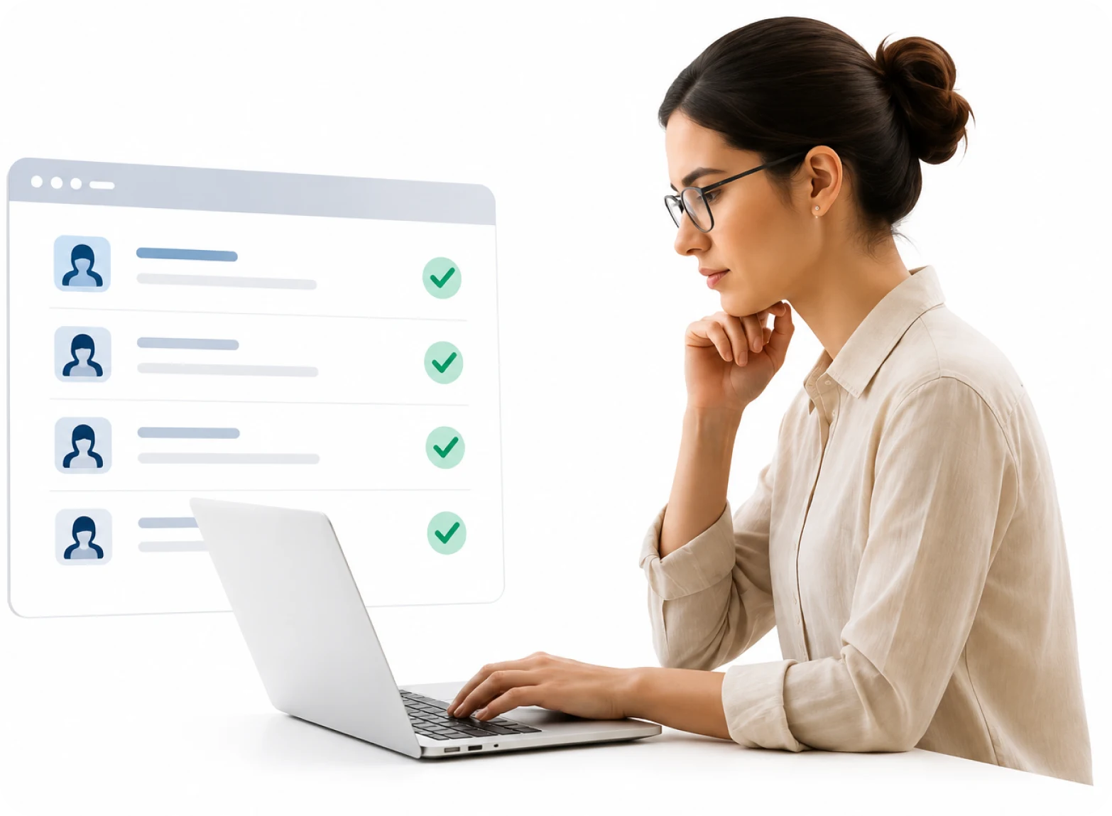 An analyst reviewing verified job records extracted from employer career sites